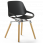Numo mit Holzbeinen und Sitz in schwarz